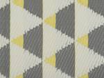 Tapis d'extérieur HISAR Gris - Blanc - Jaune - Textile - 105 x 60 x 60 cm