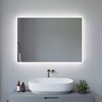 Bad Spiegel Energiesparend Lichtspiegel Silber - Glas - 100 x 70 x 5 cm