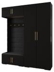 Garderobe Inova 3 Z18 Schwarz - Gold - Gold