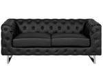 2-Sitzer Sofa VISSLAND Schwarz - Silber