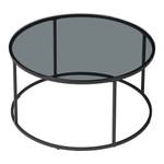 Table basse Kolari ronde noir Verre gris