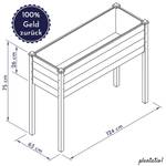 Hochbeet plantatio1 Weiß - Massivholz - Holzart/Dekor - 124 x 75 x 63 cm