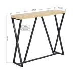 Table Console Scandinave Beige Beige - Marron - Bois manufacturé - 30 x 85 x 100 cm