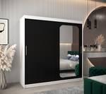 Armoire à portes coulissantes promo t2 Noir - Blanc - Largeur : 200 cm - 2 porte