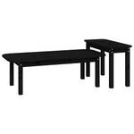 Couchtische 2er Set D953 Schwarz - Massivholz - 50 x 35 x 110 cm