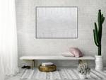 Acrylbild handgemalt White Snake Weiß - Massivholz - Textil - 100 x 75 x 4 cm