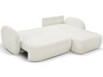 Ecksofa OREO Creme - Armlehne beidseitig montierbar - Ecke davorstehend rechts