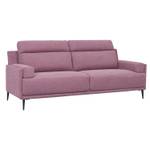 3-Sitzer Sofa Amsterdam Pink - Metall - Textil - 208 x 92 x 90 cm