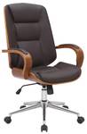 Chaise de bureau Yankton Marron - Imitation noyer