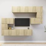 TV-Schrank 8er Set D662 Braun - Holzwerkstoff - 30 x 30 x 80 cm