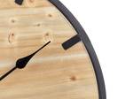 Horloge murale CABORCA Noir - Marron - Bois massif - 60 x 60 x 4 cm