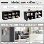 Schuhbank VL32470PWDE Schwarz - Holzwerkstoff - 30 x 41 x 102 cm