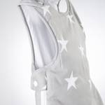 Schlafsack Little Stars Webstoff Weiß / Grau - Rauchgrau