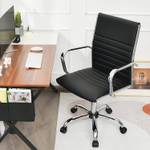 Bürostuhl mit hoher Rückenlehne Schwarz - Kunstleder - 60 x 105 x 55 cm