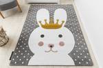 Kinderteppich Petit Bunny Hase Grau 120 x 170 cm