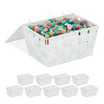 Lot de 10 paniers de rangement blanc Blanc