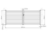 Portail battant NAZARIO Profondeur : 392 cm