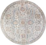 Runder Waschbarer Teppich CINCINNATI Grau - Textil - 200 x 1 x 200 cm