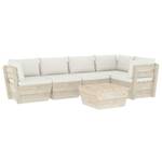 Garten-Lounge-Set (6-teilig) 3016490-14 Creme - Cremeweiß - Weiß