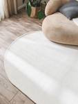 Tapis en viscose ovale Nela Blanc crème