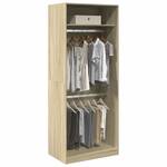 Kleiderschrank 298537-6 Eiche Sonoma Dekor - Breite: 80 cm