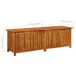 Boîte de rangement 3011572 Marron - Bois massif - Bois/Imitation - 175 x 58 x 50 cm