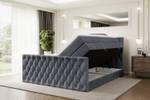 Boxspringbett VILA-1-Z KING Steingrau - Breite: 140 cm