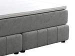 Lit boxspring HIDA Gris - Textile - 165 x 98 x 207 cm