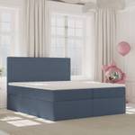 Premium Boxspringbett Jodan Stoff Baloo Dunkelblau - Breite: 122 cm