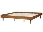 Doppelbett TOUCY Braun - Massivholz - 185 x 38 x 204 cm