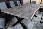 Esstisch WILD Grau - Holzwerkstoff - Massivholz - Holzart/Dekor - 180 x 76 x 90 cm