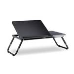 2 x Laptoptisch fürs Bett schwarz Schwarz - Holzwerkstoff - Metall - Kunststoff - 75 x 40 x 35 cm