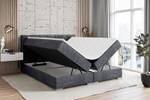 Boxspringbett MILTIO Steingrau - Breite: 200 cm - H4