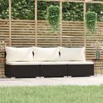 Garten-Lounge-Set (3-teilig) 3013629-13 Schwarz - Creme - Weiß - 210 x 70 x 210 cm