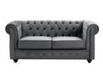 Sofa CHESTERFIELD Anthrazit - Tiefe: 168 cm