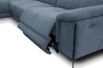 5-Sitzer Ecksofa Matera mit Relax Blau - Ecke davorstehend links