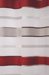 Gardine grau-rot Streifen Küche Rot - Textil - 140 x 245 x 140 cm