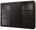 SCHWEBETÜRENSCHRANK ZALUZJA Breite: 250 cm - Schwarz