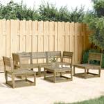 Gartensitzgruppe K2264(5-tlg) Braun - Massivholz - 78 x 73 x 64 cm