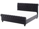 Lit double AVALLON Noir - 152 x 233 cm