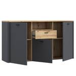 Sideboard Leone 4 Grau - Holzwerkstoff - 158 x 87 x 42 cm