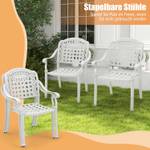 Terrassenstühle ZB33411IT-4DE (2er Set) Weiß - Metall - 62 x 90 x 66 cm