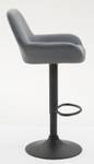 Tabouret de bar Braga Lot de 2 Gris - Noir