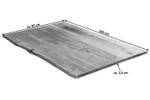 Tischplatte Baumkante NOAN Beige - Massivholz - Holzart/Dekor - 85 x 3 x 160 cm