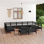 Ensemble de meubles de jardin Noir - Bois massif - Bois/Imitation - 64 x 29 x 64 cm