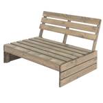 Gartenbank 3-Sitzer Grau 120x765x80 cm Grau - Massivholz - 80 x 77 x 120 cm