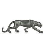 Harz-Skulptur Panther Anthrazit - 45 x 14 x 9 cm