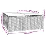 Garten-Lounge-Set 3013637-9 (11-teilig) Braun - Weiß - Metall - Polyrattan - 60 x 30 x 60 cm