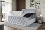 ALTDECOR Boxspringbett mit Topper - AMAY Schiefergrau - Breite: 160 cm - H3