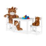 Ensemble chaise table enfant, 2 chaises Blanc - Bois manufacturé - 59 x 46 x 47 cm